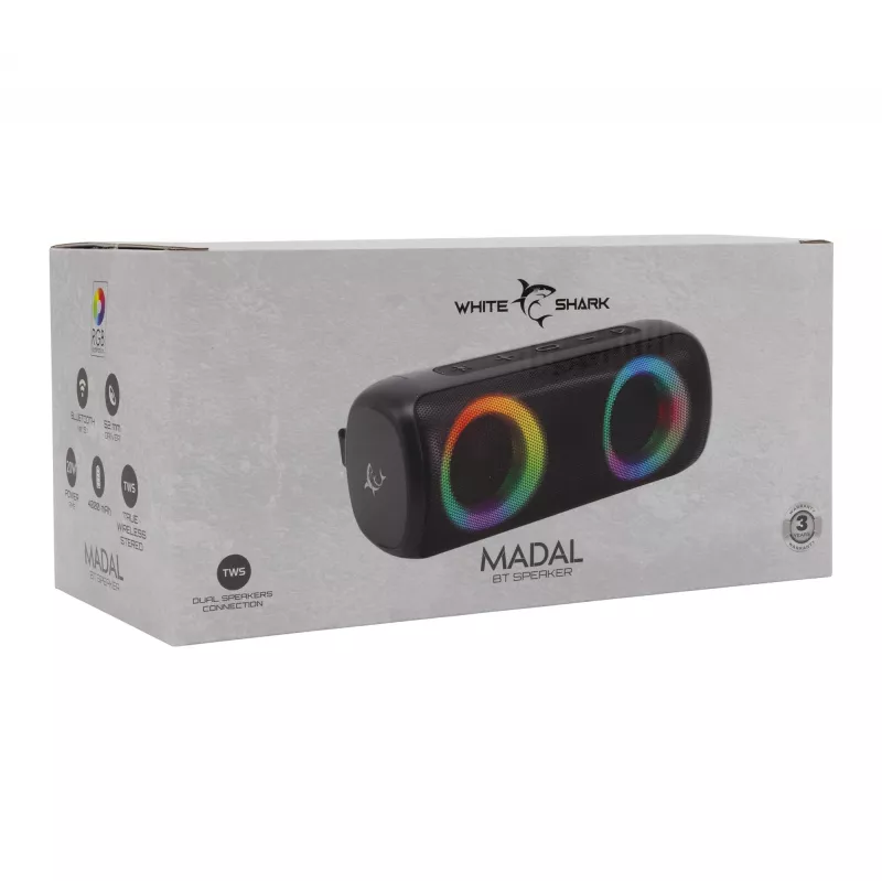Φορητό ηχείο White Shark GBT-876 Madal, λευκό