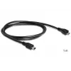 Καλώδιο USB DeLOCK 83177 1m Micro-USB B Mini-USB B μαύρο