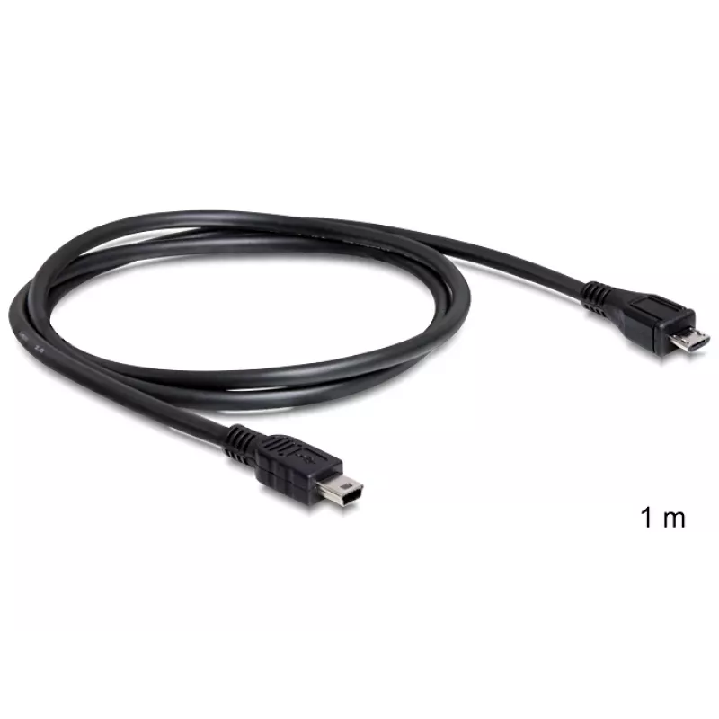 Καλώδιο USB DeLOCK 83177 1m Micro-USB B Mini-USB B μαύρο