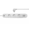 Έξυπνο πολύπριζο Denver SHP-300U 3 πρίζες AC Τύπου E 4 λευκό