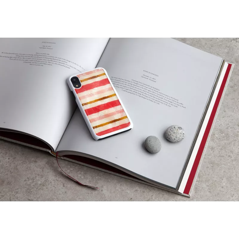 Προστατευτική θήκη iKins για iPhone XR — σχέδιο Short Cake, λευκή