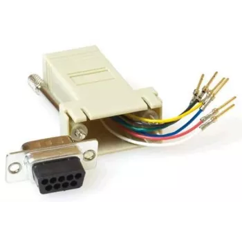 Αλλαγέας φύλου καλωδίου MicroConnect SAD008 — RJ45 θηλυκό σε DB9 θηλυκό, μπεζ