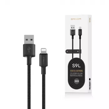 Καλώδιο USB-A σε Lightning Orsen S9L 1 m 2,1A — μαύρο