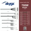 Akyga AK-B1-700 Basic 700 W ATX τροφοδοτικό, παθητικό PFC, ανεμιστήρας 120 mm, γκρι