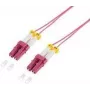 Λεπτό καλώδιο Patch οπτικών ινών OM4 LC-LC duplex σμαραγδί 0,5 m