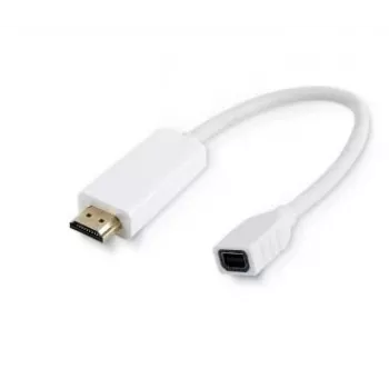 MicroConnect HDMMDP ενεργός προσαρμογέας Mini DisplayPort σε HDMI, Mini DP θηλυκό σε HDMI αρσενικό, 0,1 m, λευκός