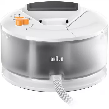Braun CareStyle Compact IS 2132 WH σταθμός σιδερώματος με ατμό, 2400 W, 1,5 l, 400 g/min, πέλμα EloxalPlus, λευκός/πορτοκαλί