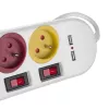 Πολύπριζο MACLEAN MCE229W — 4 πρίζες, 2× USB, καλώδιο 1,5 m, Τύπος F, 10 A, λευκό