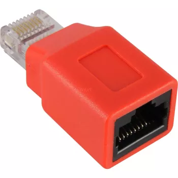 Wentronic Goobay CAT 5e RJ45 βύσμα αρσενικό/υποδοχή θηλυκή, Crossover - για δίκτυα 100-MHz (68912)