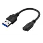 Microconnect USB3.0ACF02 USB 3.2 καλώδιο προσαρμογέα, USB-A αρσενικό σε USB-C θηλυκό, 0,2 m, μαύρο