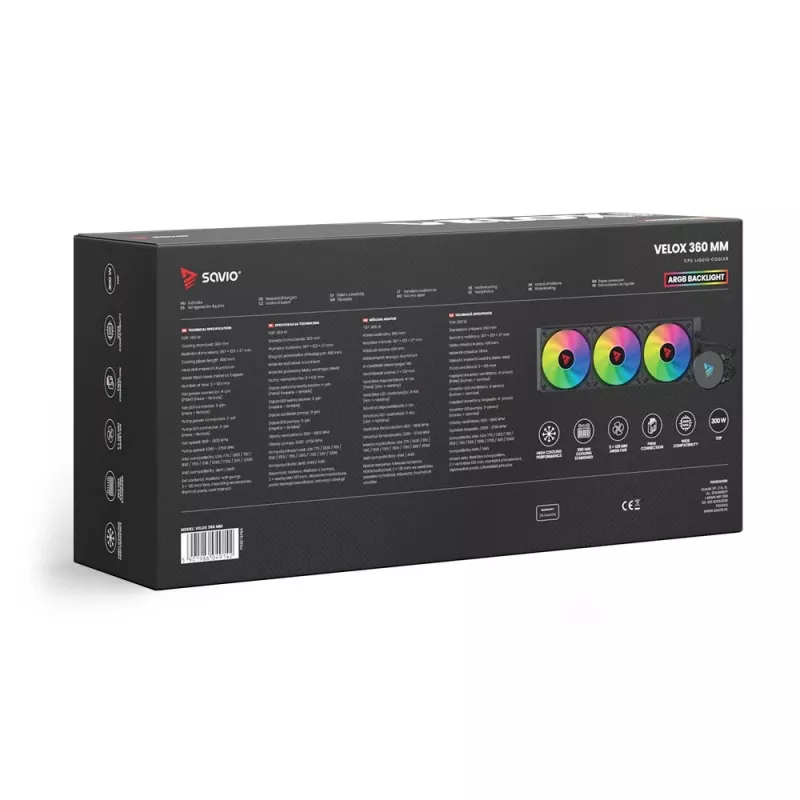 SAVIO VELOX 360 mm Υδρόψυξη CPU με ARGB