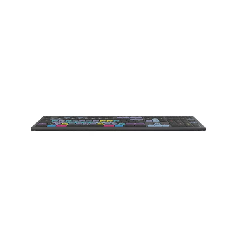 Logickeyboard ASTRA 2 πληκτρολόγιο DaVinci Resolve για Mac, πλήρους μεγέθους, ενσύρματο USB, μηχανισμός ψαλιδιού, QWERTZ γερμανικό, μαύρο