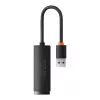 Baseus Lite Series προσαρμογέας δικτύου USB σε RJ45, 100Mbit/s (μαύρο)