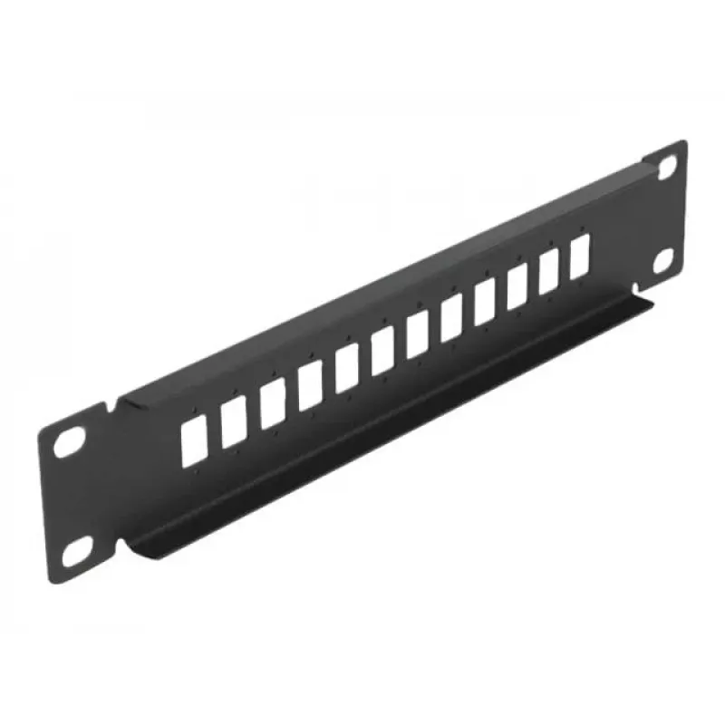 Patch panel οπτικών ινών DeLOCK 10 inch 12 Port SC Simplex LC Duplex 1U μαύρο