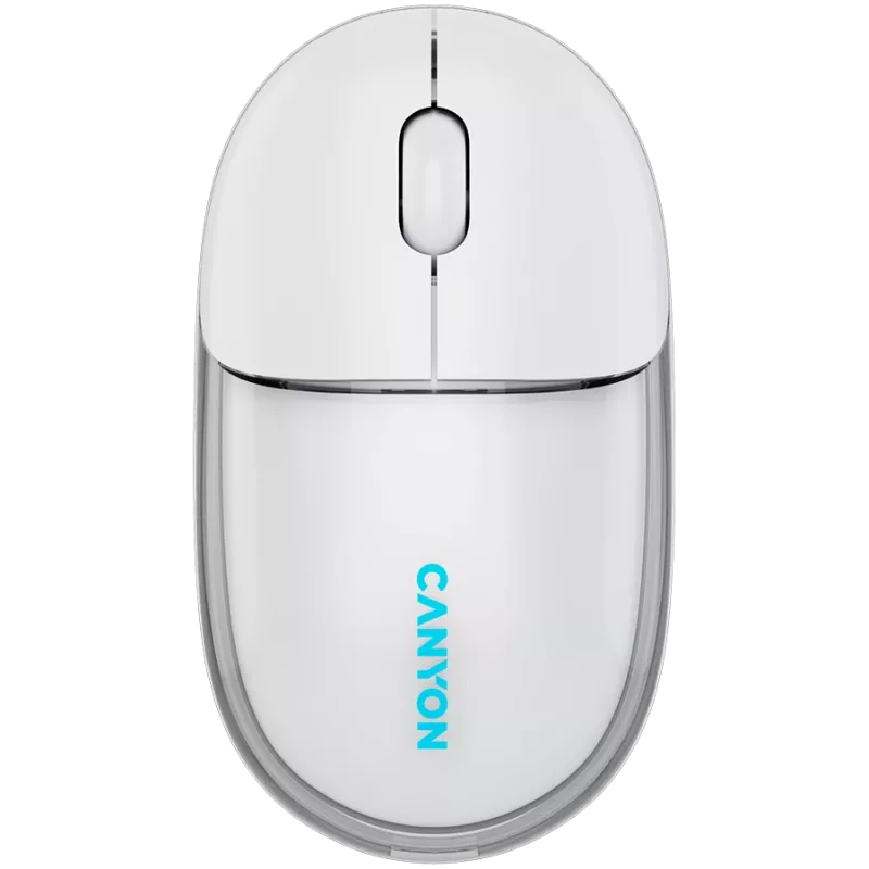 CANYON Ποντίκι OnClick 24 BT/ Wireless Διαφανές/Λευκό