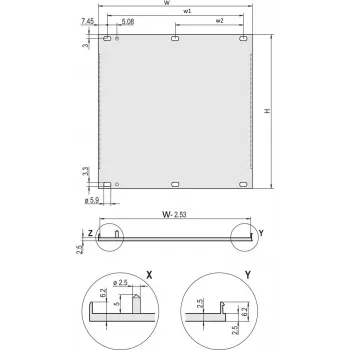 Schroff Μετωπική πλάκα HF 4HE 63TE (20848270)