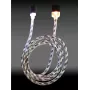 LC-POWER καλώδιο USB-Micro-1M-8 1m μαύρο/ασημί, USB-A σε Micro-USB (LC-C-USB-MICRO-1M-8)
