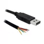 Καλώδιο USB DeLOCK USB2.0/TTL 6 1,8 m μαύρο