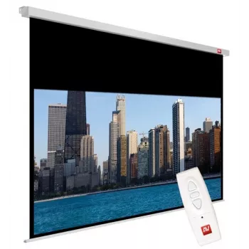Οθόνη προβολής AVTEK Electric Projection Screen Video Electric 270, 4:3, ορατή 195×260 cm, τοποθέτηση οροφής/τοίχου, μαύρη πτώση 20 cm, περιθώρια 5 cm