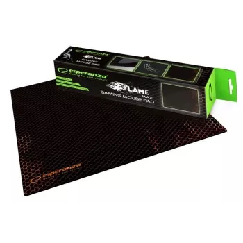 Mousepad gaming ESPERANZA EGP103R — ύφασμα, 400×300 mm, πάχος 3 mm, επιφάνεια με σχέδιο, αντιολισθητική βάση, μαύρο