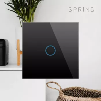 Διακόπτης αφής Spring μοντέλο 0 γυαλί μαύρο