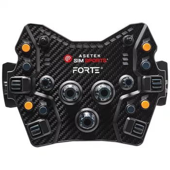 Button Box Asetek SimSports Forte GT — συμπαγές πάνελ αγώνων με διαμορφώσιμα κουμπιά και περιστροφικούς διακόπτες