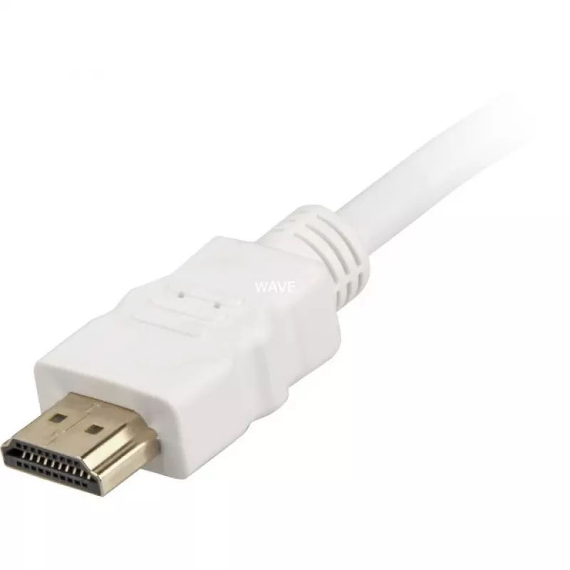 Καλώδιο High Speed HDMI με Ethernet λευκό, 2 μέτρα