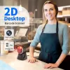 Qoltec Επιτραπέζιος αναγνώστης barcode για κωδικούς 1D και 2D, Σαρωτής QR, Μαύρο