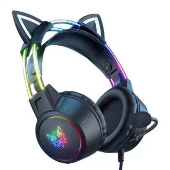 Ακουστικά Onikuma X15 PRO Ακουστικά gaming γάτα μαύρα