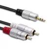 Καλώδιο ήχου Qoltec 52339 1m 2x RCA 3,5 mm μαύρο