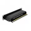 DeLOCK 10 ιντσών patch panel 8 port Cat.6A 1U μαύρο