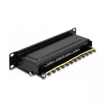 DeLOCK 10 ιντσών patch panel 8 port Cat.6A 1U μαύρο