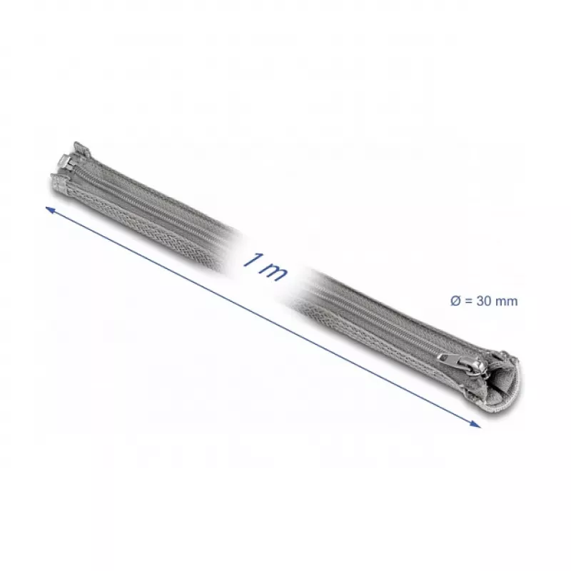 Πλεκτός σωλήνας DeLOCK 20825 1 m x 30 mm γκρι