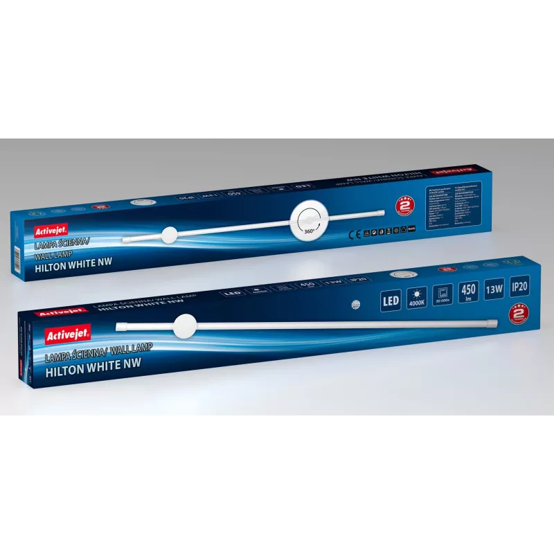 Activejet LED επιτοίχιο φωτιστικό AJE-HILTON λευκό NW