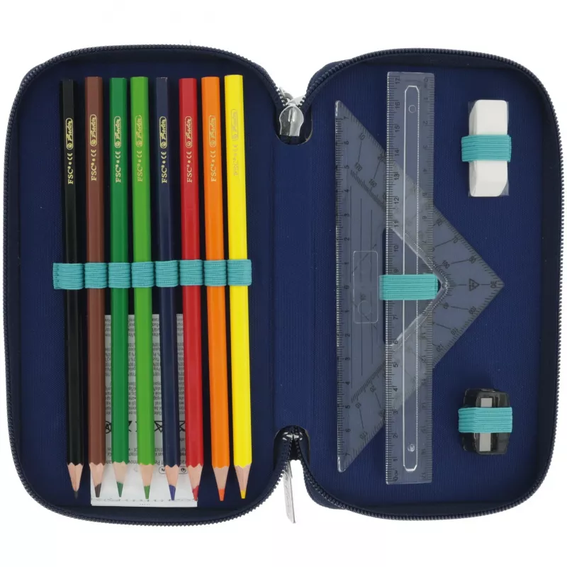 Herlitz TriCase Deep Ocean 31 τεμ. μπλε πολυεστέρας 190x70x115 mm