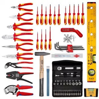 Knipex 00 21 06 BIG Basic Move ElektroPlus εργαλειοθήκη, 68 τεμαχίων, σετ εργαλείων ηλεκτρολόγου, τρόλεϊ, μαύρο