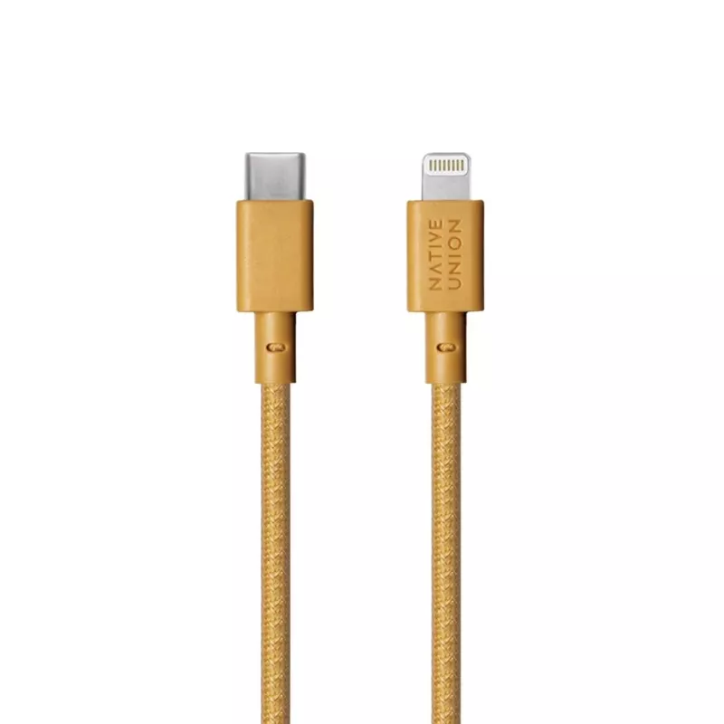 Καλώδιο USB-A σε Lightning Native Union Night — 3 m, κίτρινο