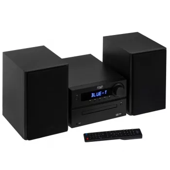 Mini Hi‑Fi Στερεοφωνικό Σύστημα Adler AD 1917 — Bluetooth V5.3, CD/USB/MP3, 2×25 W RMS, δέκτης FM, 4‑ζωνικό equalizer, AUX, Μαύρο