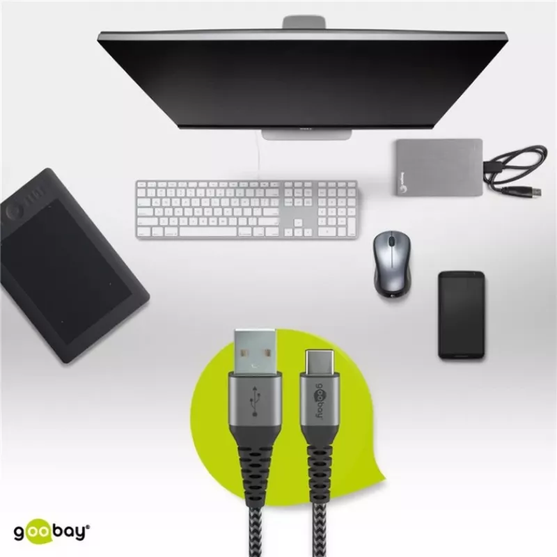 Wentronic 49296 Καλώδιο USB μαύρο