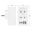Πολύπριζο MACLEAN MCE249 F/W – 2x πρίζες ρεύματος (16A + 6A) και 4x USB (2x A, 2x C PD 20W)