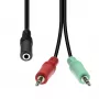 Καλώδιο ήχου ProXtend 4-Pin σε 2×3-Pin M4F2XM3-004, 0,5 m, 0,02 kg