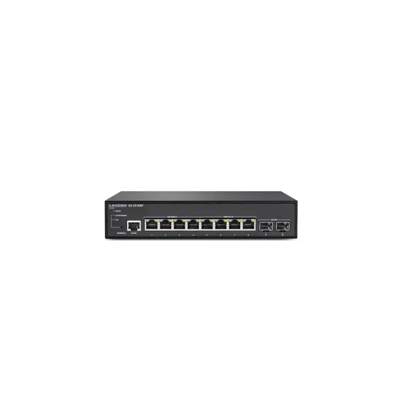 LANCOM GS-3510XP Managed L2 2.5G Ethernet (100/1000/2500) Power over Ethernet (PoE) 1U Μαύρο