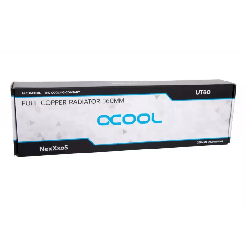 Alphacool NexXxoS UT60 14390 ψυγείο Dual-Flow εξ ολοκλήρου από χαλκό, 360 mm, μαύρο