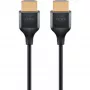 Goobay 75296 Slim καλώδιο HDMI υψηλής ταχύτητας με Ethernet, 4K@60Hz, HDMI 2.0, αρσενικό σε αρσενικό, 5 m, μαύρο