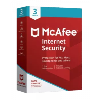 McAfee Internet Security - 3 χρήστες 1 έτος, Global
