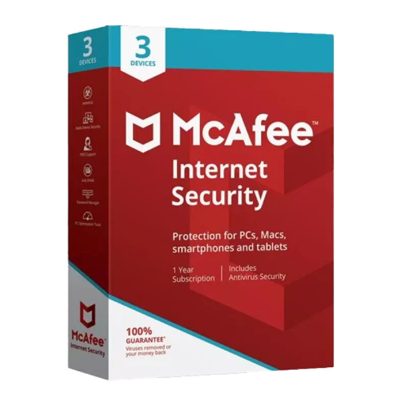 McAfee Internet Security - 3 χρήστες 1 έτος, Global