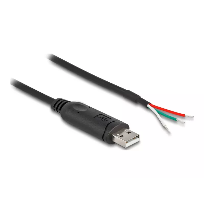 DELOCK καλώδιο προσαρμογέα USB 2.0 Type-A σε σειριακό RS-485 2 m μαύρο