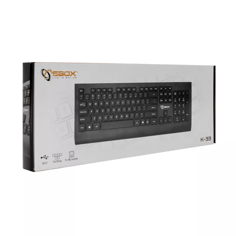 SBOX Πληκτρολόγιο K-33 Μοντέλο US με θύρες USB και HDMI