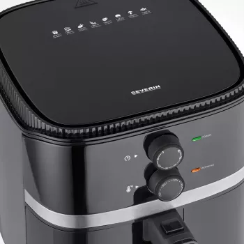 Φριτέζα θερμού αέρα Severin FR 2452 4,3 L 1500 W μαύρο ασημί
