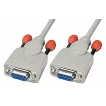 Lindy 3m καλώδιο null modem σειριακό καλώδιο λευκό 9 ακίδων D-Sub